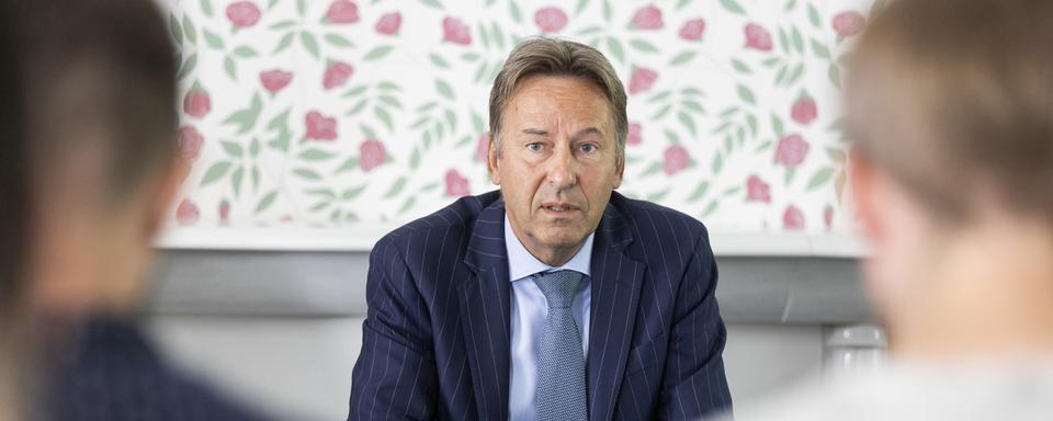 Alain Ribaux, conseiller d'Etat neuchâtelois en charge de l'économie. [KEYSTONE - CYRIL ZINGARO]