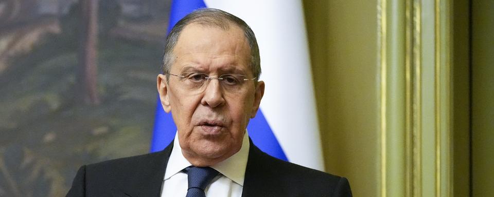 Sergueï Lavrov a confirmé mardi la "nouvelle phase de l'opération spéciale" en Ukraine. [Keystone - Alexander Zemlianichenko]