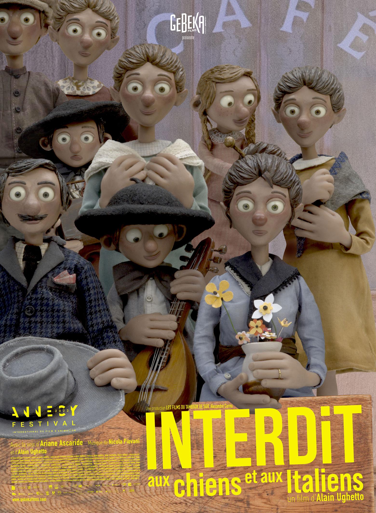 Affiche du film "Interdit aux chiens et aux Italiens" d'Alain Ughetto. [Gebeka Films]