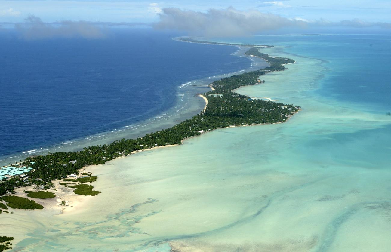 L'atoll Tarawa de la république des Kiribati. [Keystone - Richard Vogel]