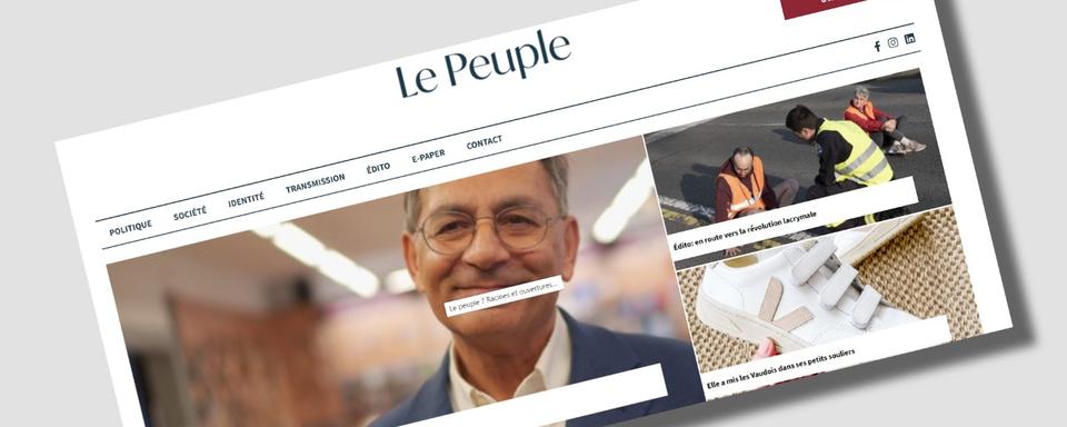 Capture d'écran du site du journal Le Peuple. [lepeuple.ch]