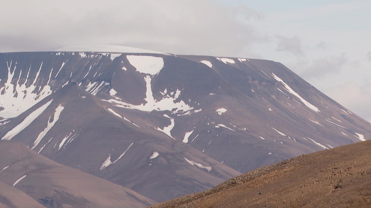 La neige en forme de coupe de champagne au Svalbard. [RTS - Flore Dussey]