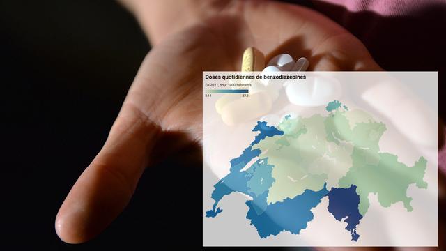 Tous les cantons latins sont en tête pour la consommation de benzodiazépines.