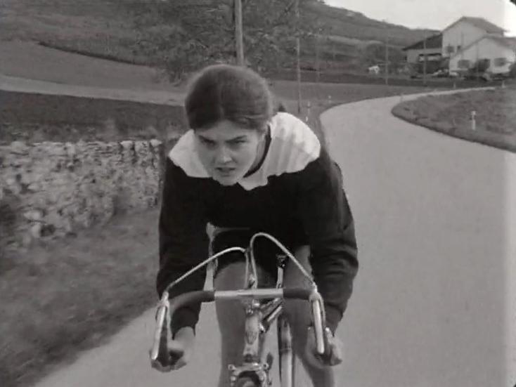 La cycliste Cosette Quebatte à l'entraînement. [RTS]