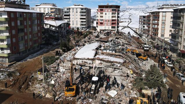 Les débris du tremblement de terre en Turquie. [Keystone - Necati Savas]