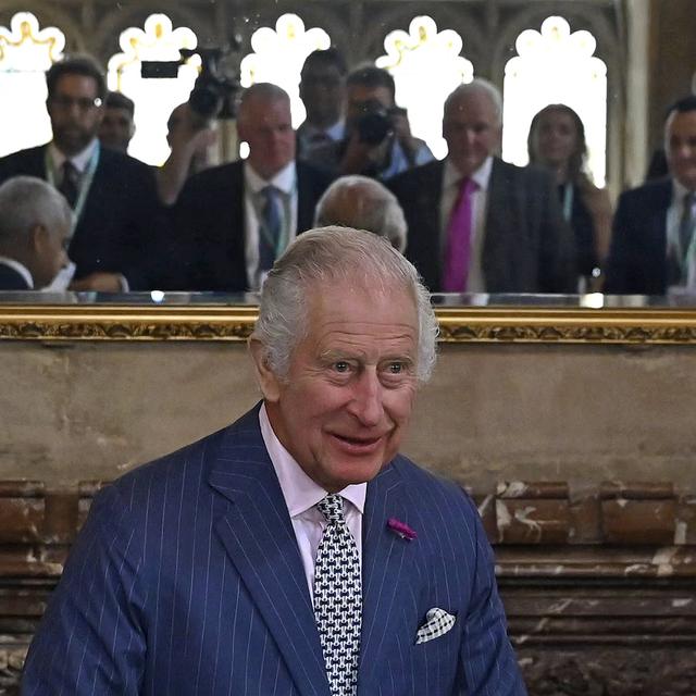 Selon un sondage Yougov, 55% des Britanniques ont une bonne opinion du roi Charles III (image d'illustration). [Pool Photo via AP / Keystone - Justin Tallis]