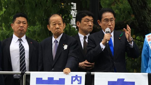 Au moment de l'explosion, le Premier ministre japonais était en campagne électorale dans l'ouest du pays. [The Yomiuri Shimbun via Afp - Kunihiko Miura / Yomiuri]