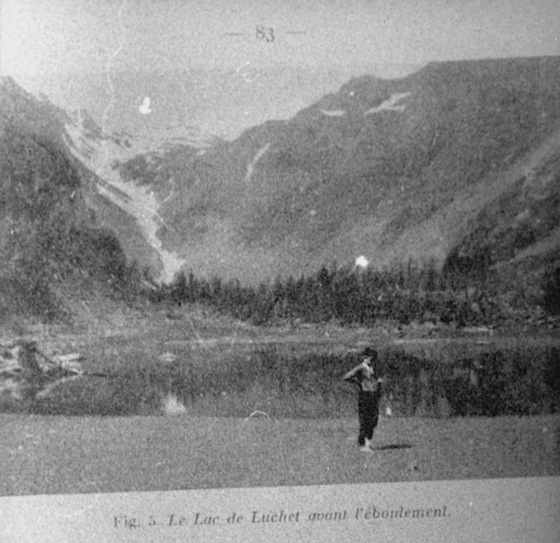 Une photo du lac de Luchet avant l'éboulement. [DR]