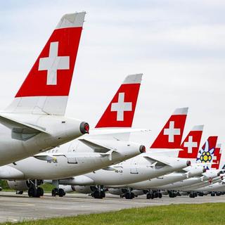 Swiss collabore avec le DFAE pour organiser des vols spéciaux d'évacuation depuis Israël. [Keystone - Valentin Flauraud]