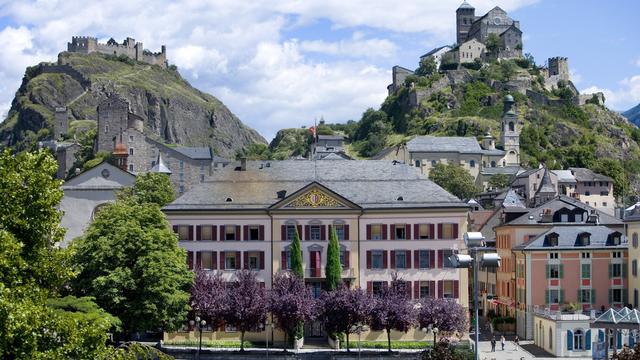 Le Palais du gouvernement valaisan à Sion. [Keystone - Gaëtan Bally]