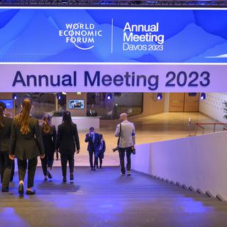 Le Forum économique mondial débute ce lundi soir à Davos. [Keystone - Laurent Gillieron]