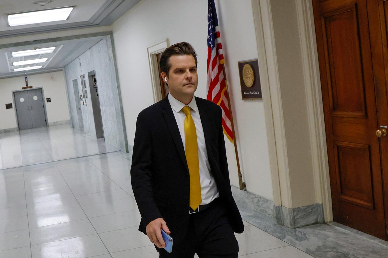 Matt Gaetz, farouche trumpiste et instigateur de la chute de Kevin McCarthy. [reuters - Jonathan Ernst]