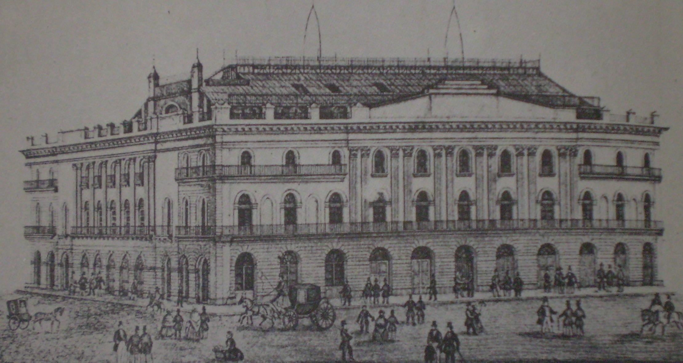 Le premier Teatro Colón était situé sur la Place de Mai. [Wikimédia]