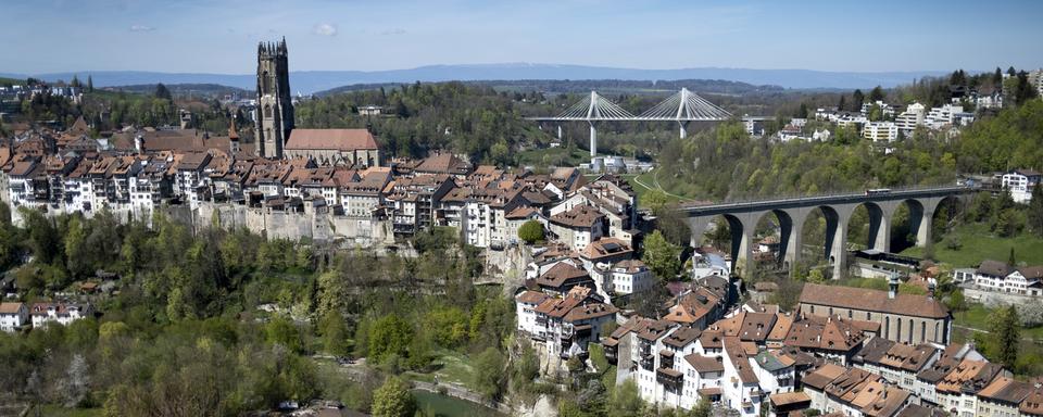 Une vue sur la ville de Fribourg. [Keystone - Laurent Gillieron]