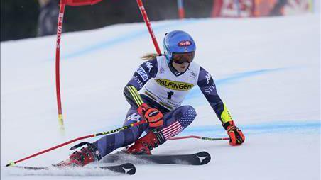 Sur la neige slovène, Mikaela Shiffrin a obtenu sa 8e victoire de la saison. [Keystone]