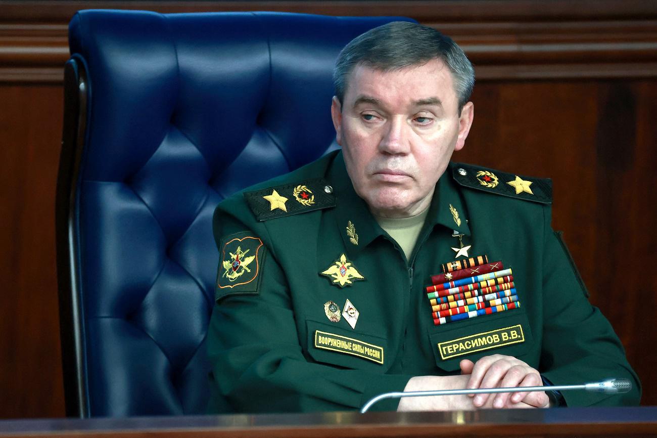 Valéri Guerassimov, le chef d'Etat-major de l'armée russe, le 21 décembre 2022 à Moscou. [AFP - Sergey Fadeichev]