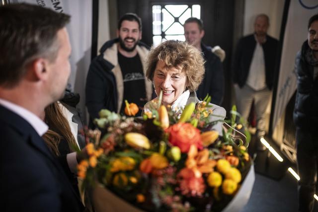 Maret Maret a été réélue au Conseil des Etats, tout comme son co-lisiter du Centre Beat Rieder. [Keystone - Louis Dasselborne]