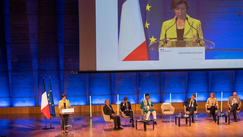 Des dirigeants réunis à Paris sur le traité mondial contre la pollution plastique. [AFP - Stéphane Mouchmouche / Hans Lucas]