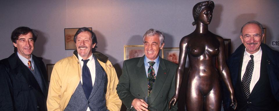 Pierre Vernier, Jean Rochefort, Jean-Paul Belmondo, Jean-Pierre Marielle. [Photo12 via AFP - Patrick Davy]