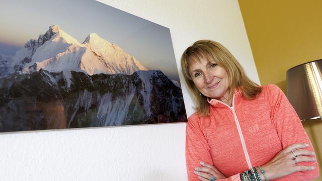 Sophie Lavaud a reçu en 2023 le Mérite alpin au Festival du film alpin des Diablerets. [Keystone - Salvatore Di Nolfi]