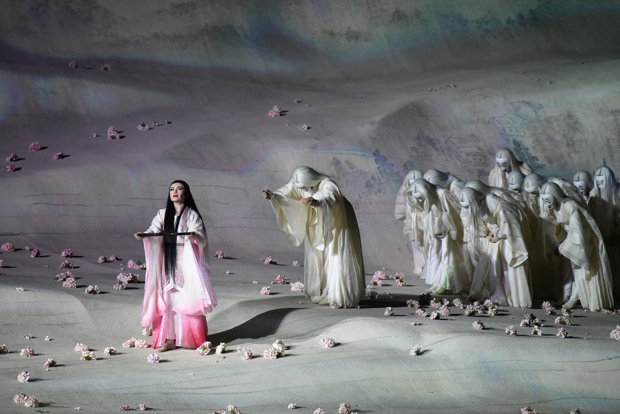 "Madame Butterfly" de Giacomo Puccini sur la scène du Festival de Bregenz en 2023. [Festival de Bregenz - Karl Forster]