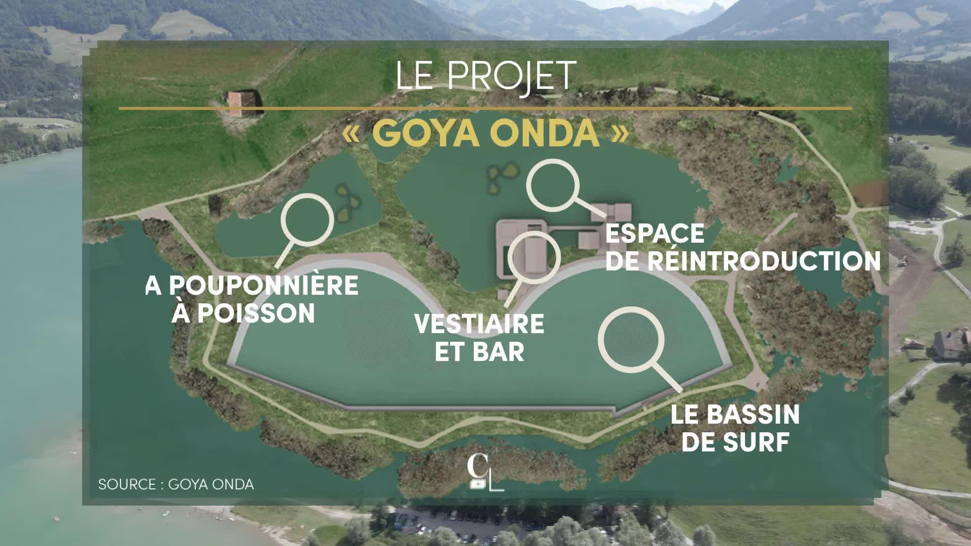 Le projet "Goya Onda" proposait la création d'un bassin de surf et d'un espace naturel protégé. [RTS - Goya Onda]