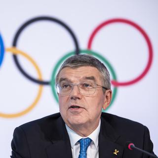 Thomas Bach, président du Comité international olympique (CIO). [Jean-Christophe Bott]