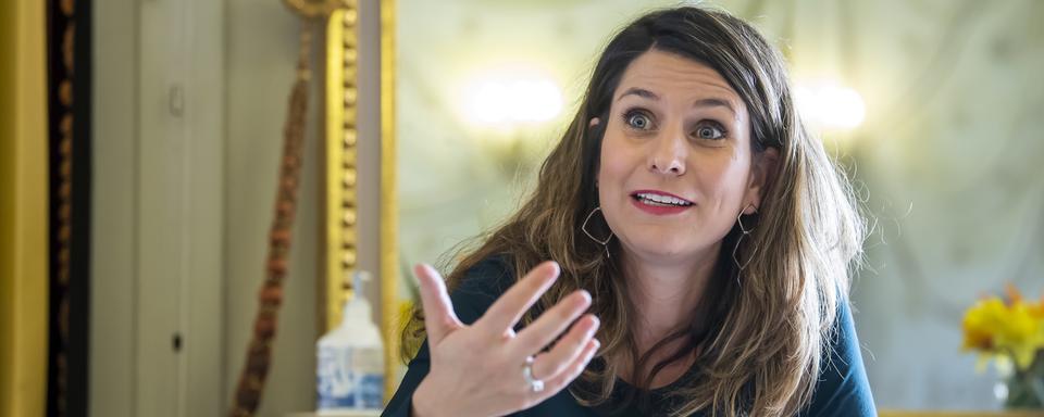 La conseillère administrative Christina Kitsos, chargée de la cohésion sociale à Genève. [Keystone - Martial Trezzini]