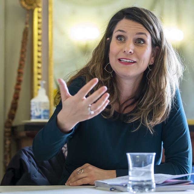 La conseillère administrative Christina Kitsos, chargée de la cohésion sociale à Genève. [Keystone - Martial Trezzini]