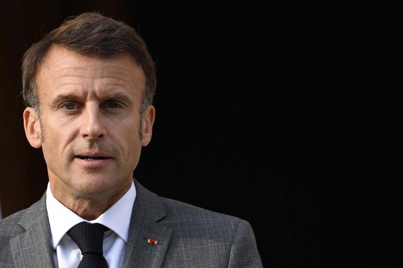 Le président français Emmanuel Macron, photographié au Palais de l'Elysee le 21 juillet 2023 (image d'illustration). [EPA - Julien de Rosa]
