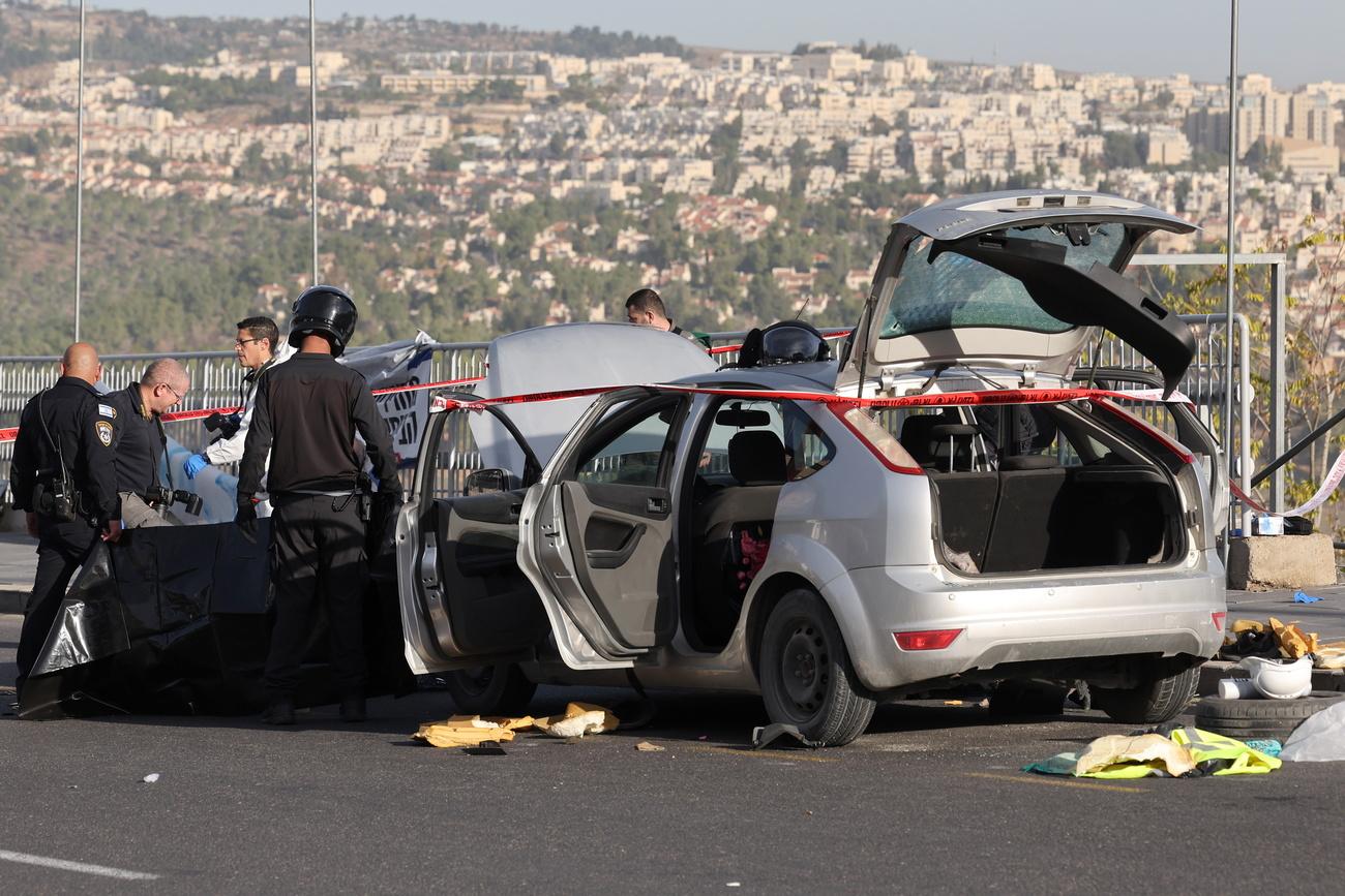 Deux morts et huit blessés dans une fusillade à Jérusalem, le 30 novembre 2023. [KEYSTONE - ABIR SULTAN]