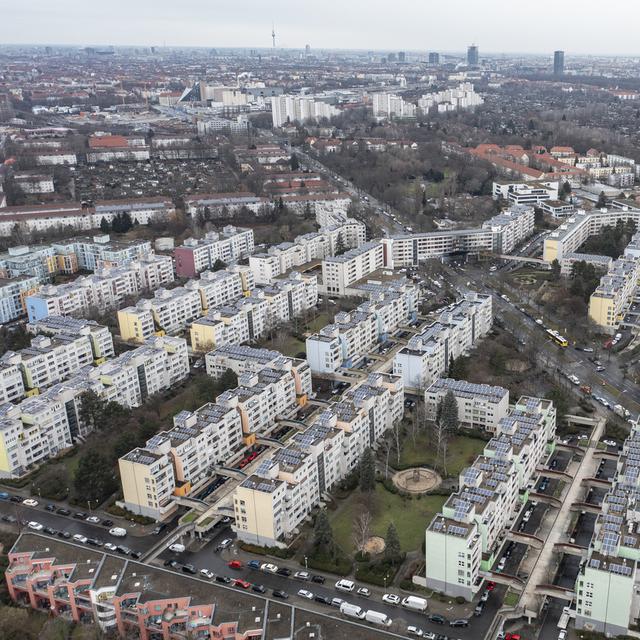 Une vue aérienne sur un quartier de Berlin. [Keystone - DPA/Paul Zinken]