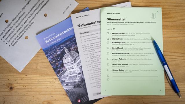 Reportage sur les élections fédérales en Suisse. [Keystone - Gian Ehrenzeller]