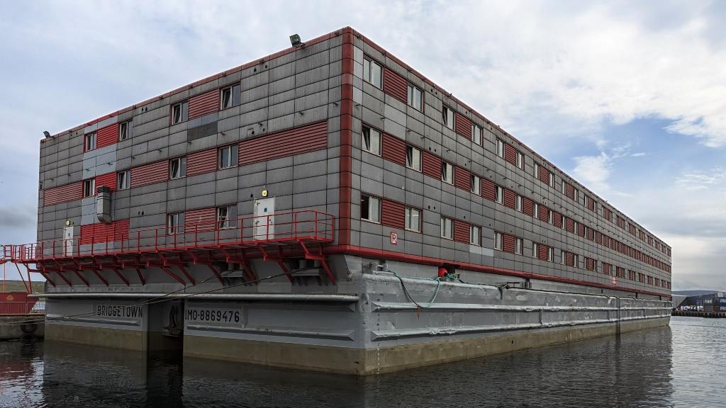 La barge "Bibby Stockholm" sera la première à être opérationnelle au Royaume-Uni. [afp - UK home office]