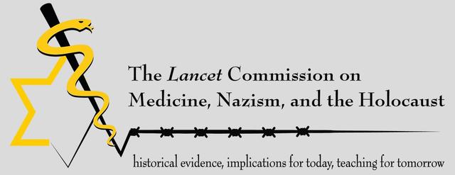 Le logo de la Commission du Lancet sur la médecine, le nazisme et l'Holocauste – preuves historiques, implications pour aujourd'hui, enseignement pour demain. [https://www.medicineandtheholocaust.com/ - The Lancet]