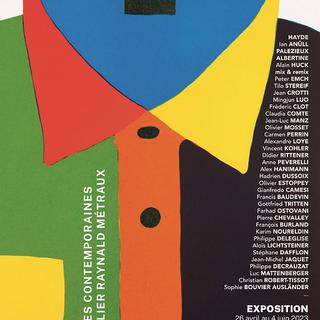 Affiche de l'exposition "Estampes contemporaines de l'atelier Raynald Métraux" à la Fondation L'Estrée à Ropraz (VD). [Fondation L'Estrée]