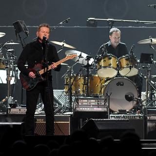 Don Henley, Scott F. Crago et Deacon Frey du groupe Eagles en concert en septembre 2019 à Las Vegas. [AFP - Ethan Miller]
