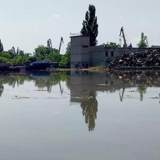 Une zone inondée de la région de Kherson. [afp - Sergiy Dollar]