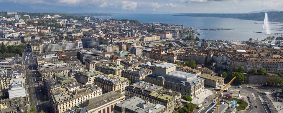 Visite d'Emmanuel Macron, les enjeux du Grand Genève. [Keystone - Leandre Duggan]