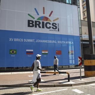 Le sommet 2023 des BRICS s'est ouvert à Johannesburg (Afrique du Sud) et rassemble le Brésil, la Russie, l'Inde, la Chine et l'Afrique du Sud. [AFP - Gianluigi Guercia]