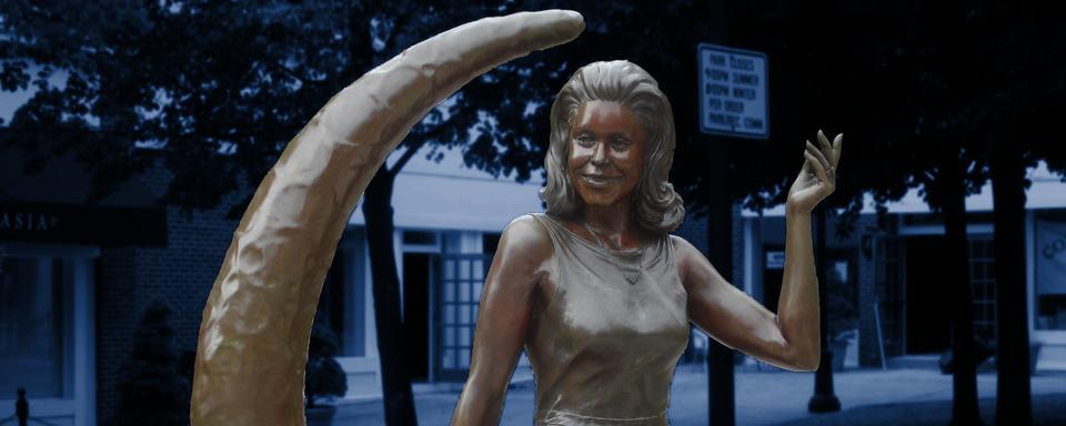 La statue de l’actrice d’Elizabeth Montgomery de "Ma sorcière bien-aimée" qui trône au centre-ville de Salem. [CC BY-SA 2.0 DEED - dresdnhope]