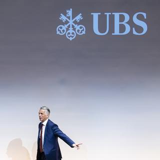 Mercredi 29 mars: CEO d'UBS jusqu'en 2020, Sergio Ermotti reprend la tête de la première banque de Suisse dès le 5 avril. [Keystone - Michael Buholzer]