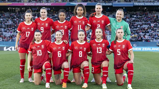 L'équipe suisse de football avant la Coupe du monde féminin de la FIFA 2023. [Keystone - Michael Buholzer]