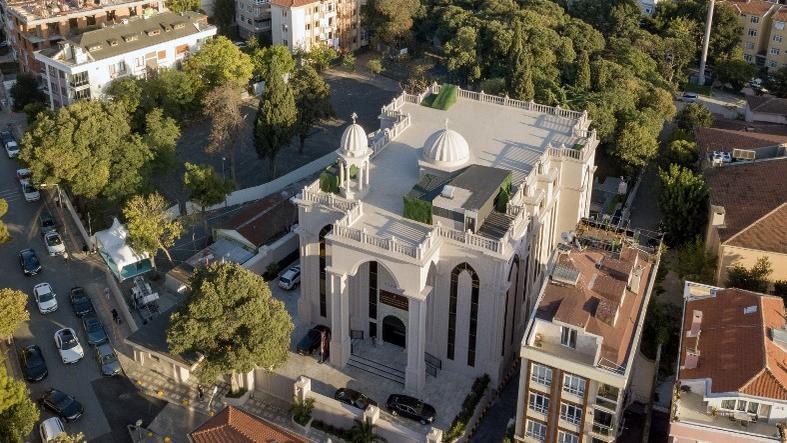 Le président Recep Tayyip Erdogan a inauguré dimanche une église syriaque à Istanbul, saluant la cohabitation des communautés. [afp - YASIN AKGUL]