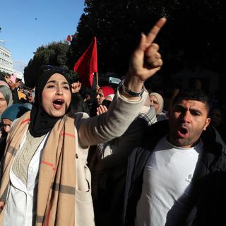 Manifestations en Tunisie pour les proches disparus en mer. [EPA - Mohamed Messara]