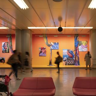 "Support", la nouvelle exposition d'art à l'hôpital du CHUV à Lausanne. [CHUV 2023 - Jeanne Martel]