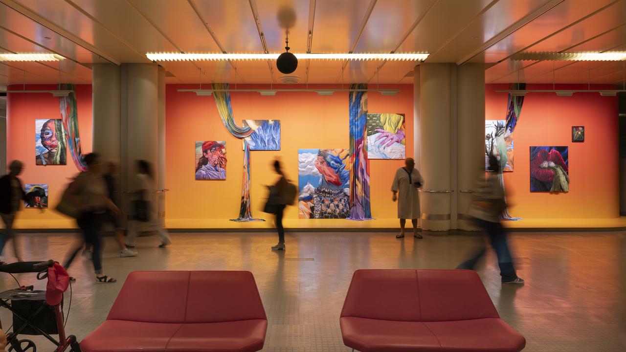"Support", la nouvelle exposition d'art à l'hôpital du CHUV à Lausanne. [CHUV 2023 - Jeanne Martel]