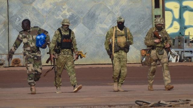 Des mercenaires du groupe Wagner au nord du Mali. [Keystone]