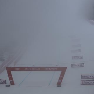 La Coupe du Monde de ski a été annulée suite au brouillard à Crans-Montana. [Keystone - Alessandro della Valle]