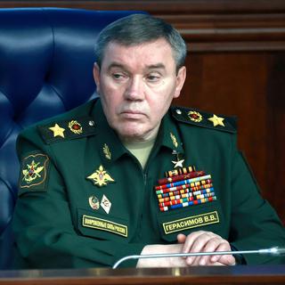 Valéri Guerassimov, le chef d'Etat-major de l'armée russe, le 21 décembre 2022 à Moscou. [AFP - Sergey Fadeichev]